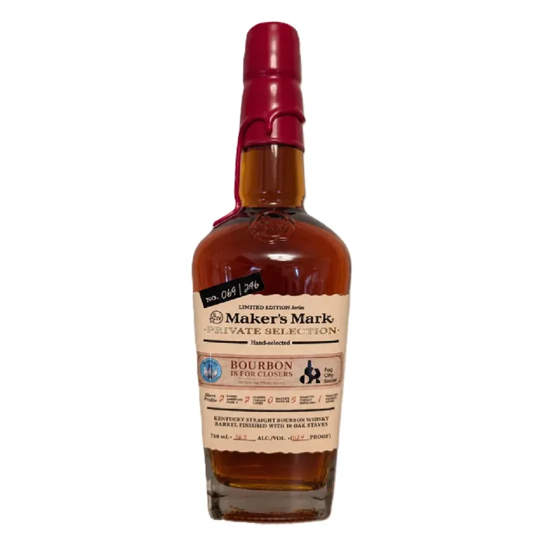 Maker's Mark – Private Barrel Selection 'Bourbon is for Closers' Fog City Social Exclusive (2025) (75cl, 56.2%)