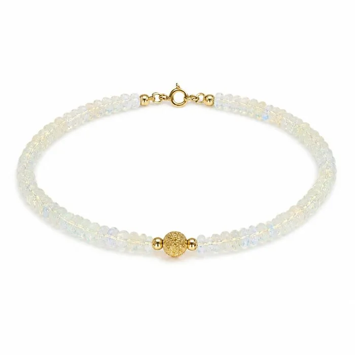 Bracelet - 18 kt. Yellow gold Opal