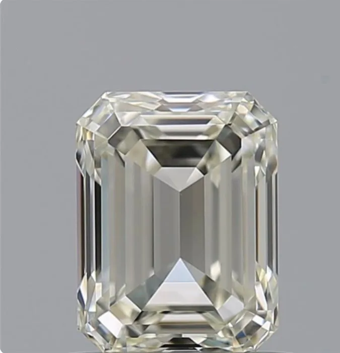 1 pcs Diamond (Natural) - 0.91 ct - Emerald - L - VVS2 - Gemological Institute of America (GIA) - Ex Ex None