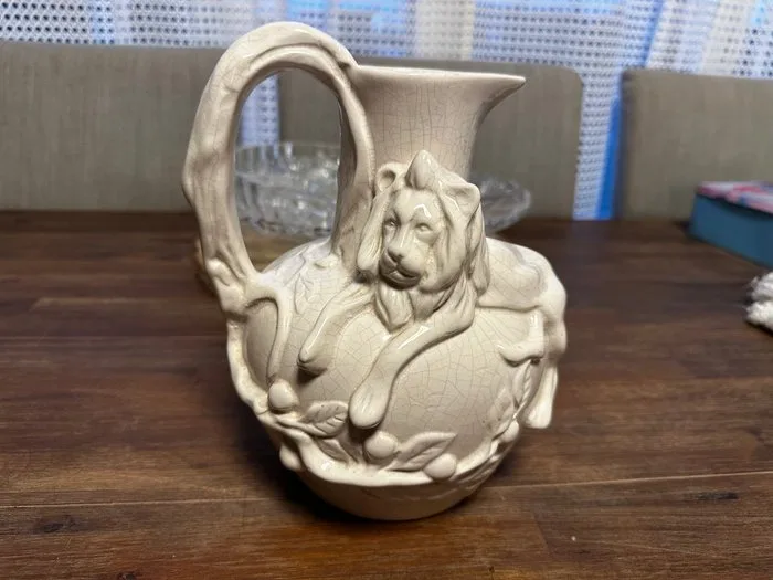 la louviere - thomas François cartier - Jug - crackled ceramic