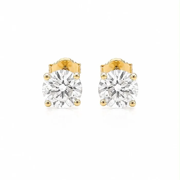 Earrings - 14 kt. Yellow gold - 2.06ct. tw. Diamond (Lab-grown)