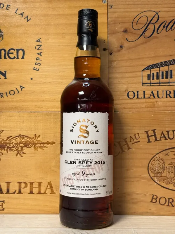 Signatory Vintage Glen Spey 2015 9 Years Old 100 Proof Edition #37 (57.1%)