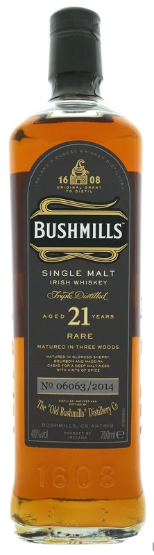 Bushmills – 21 Year Old Rare Three Wood
