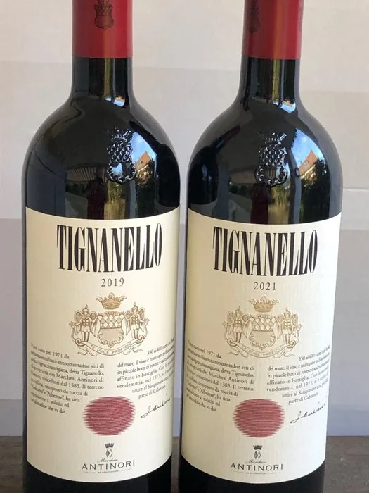 2021 & 2019 Marchesi Antinori, Tignanello - Tuscany IGT - 2 Bottles (0.75L)