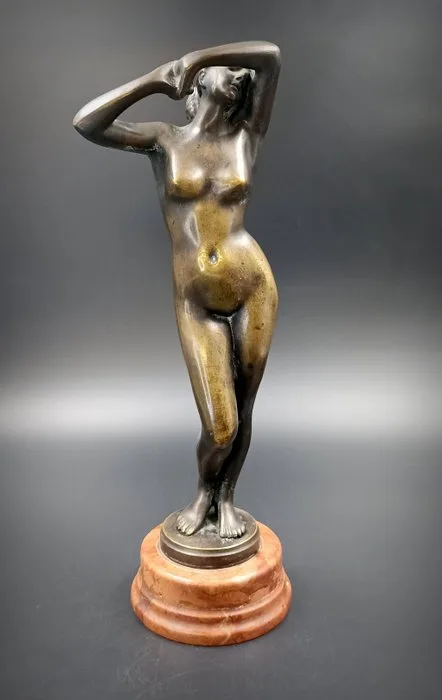 Hans Elischer (1891–1966) - Sculpture, Mädchenakt (Female Nude) - 40 cm - Bronze