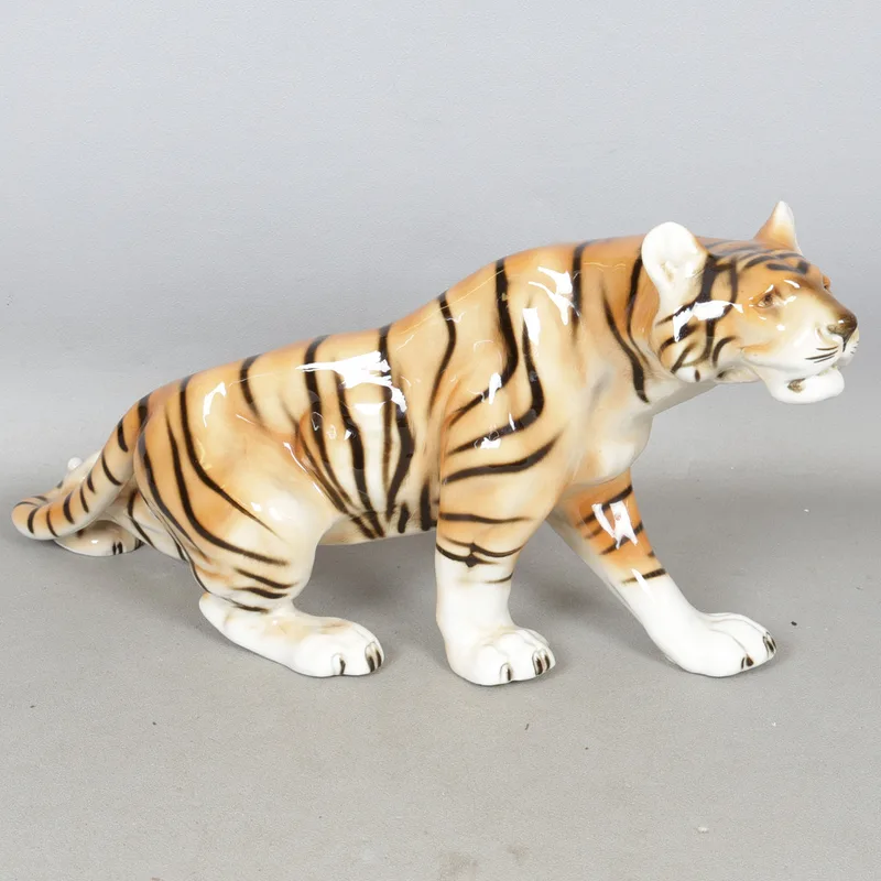 A Royal Dux Pottery Model of a Tiger