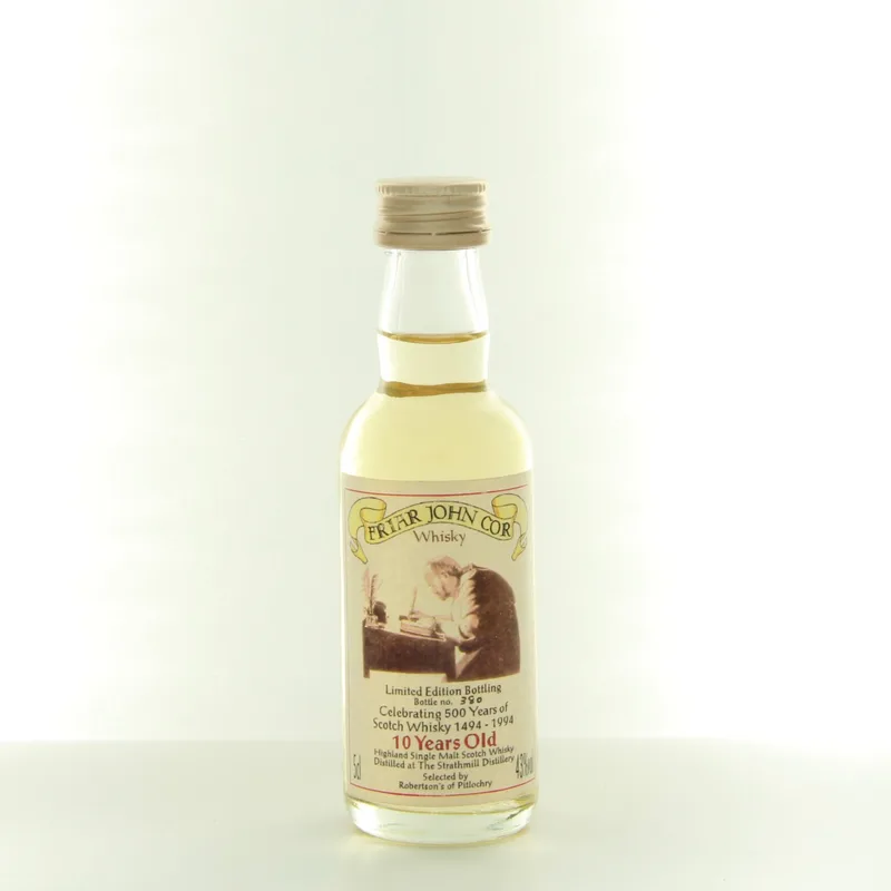 Strathmill 10 Year Old Friar John Cor 500 Years Of Scotch Whisky Miniature