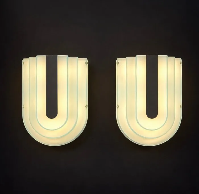 Herda - Wall lamp (2) - Acrylic Glass Metal - Memphis