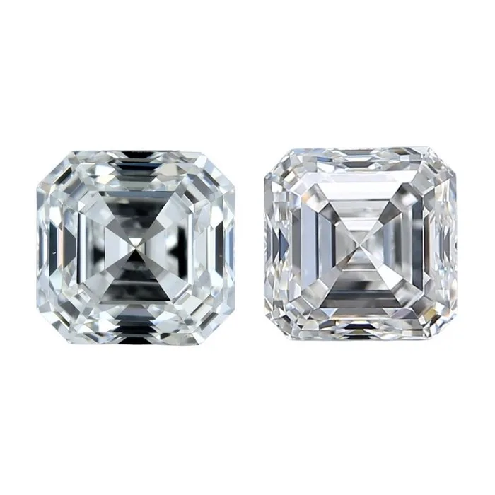 2 pcs Diamond (Natural) - 1.80 ct - Square - H, G - VVS1 - Gemological Institute of America (GIA) - GIA Certified Pair
