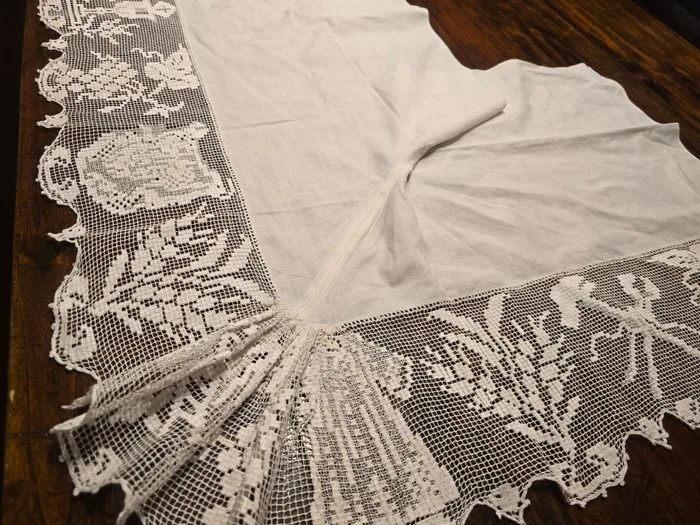 tovaglia da altare - Embroidery - 220 cm - 55 cm - Ancient trousseaus