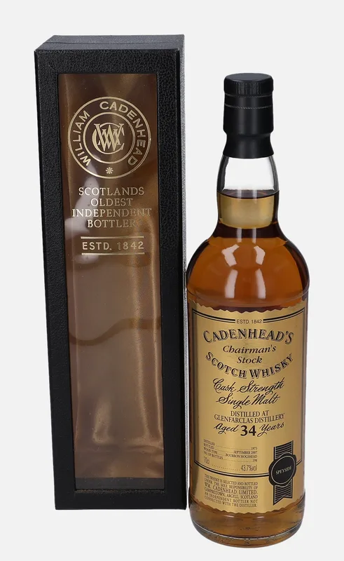 Glenfarclas – 1973 34 Year Old Wm. Cadenhead Chairmans Stock (70cl, 54%)