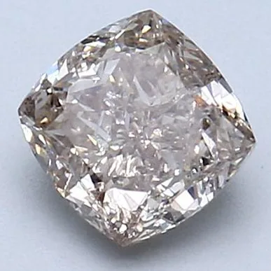1 pcs Diamond (Natural coloured) - 1.00 ct - Cushion - Fancy light Brown - SI1 - International Gemological Institute (IGI)