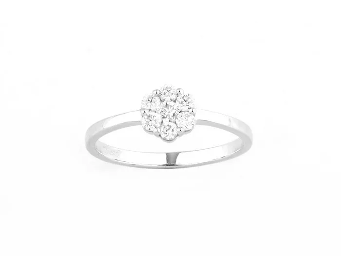 Ring - 14 kt. White gold - 0.33ct. tw. Diamond (Natural)