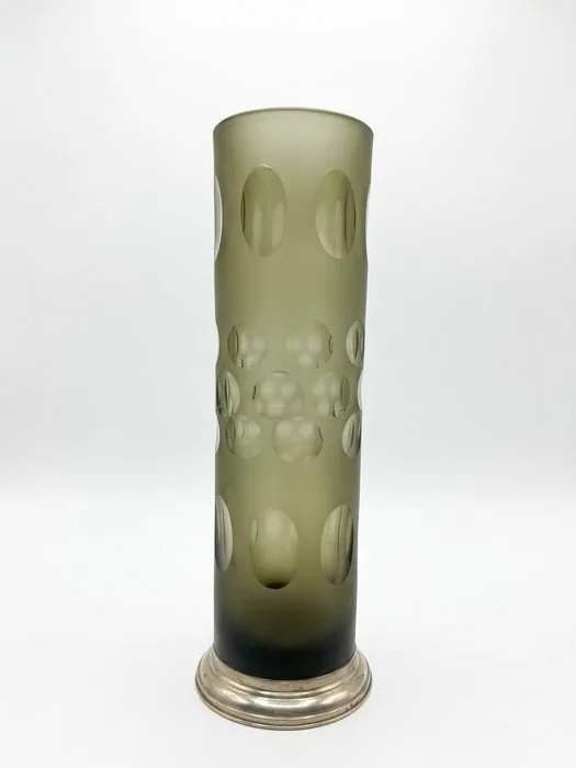 Vase -.800 silver - Frosted glass