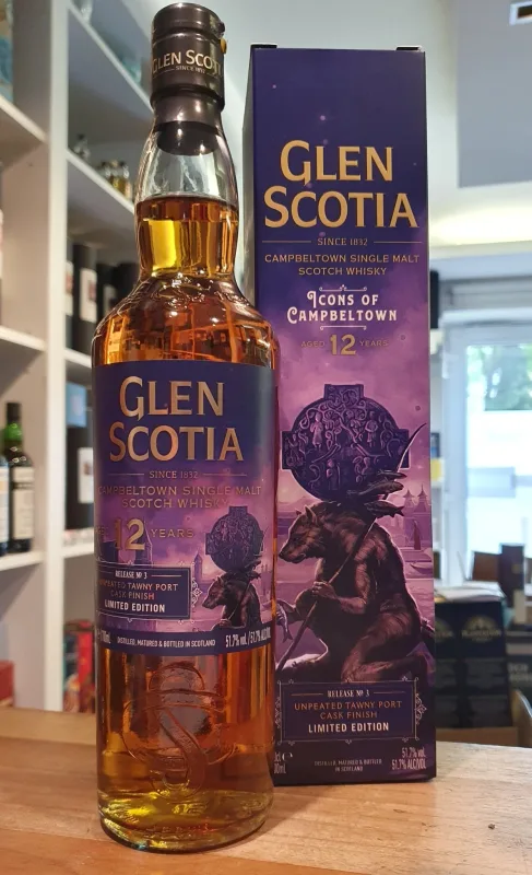 Glen Scotia – The Wulver Icons of Campbeltown #3 1st Fill Tawny Port Finish 12 Years Old