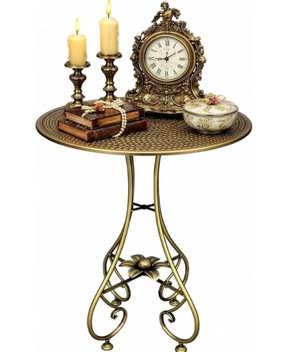 Jexin - Hand Painted Brass Color - Coffee table - Wrought iron, Aluminium - Antique inspired