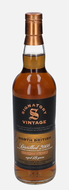 North British – 2008 18 Year Old Signatory Vintage Scotch Whisky Co. The Un-Chillfiltered Collection
