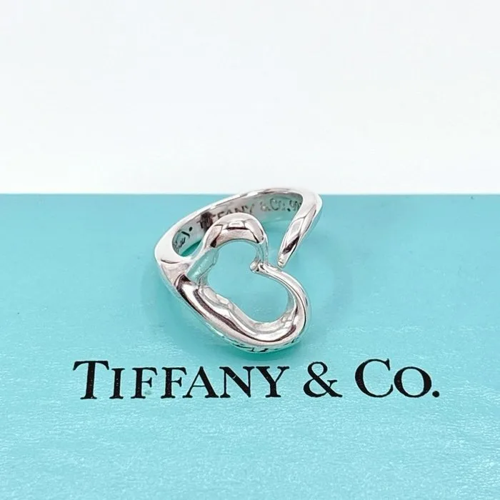 Tiffany & Co. - Ring - Open Heart Silver - With Box