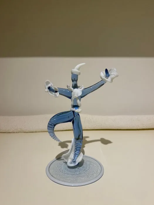 flavio poli - Statuette, Flavio Poli - Figura di danzatore in vetro modellato a caldo - 20 cm - Murano glass - 1940