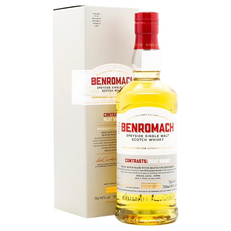 Benromach – Contrasts: Peat Smoke 2014/2024 Bourbon Cask (70cl, 46%)