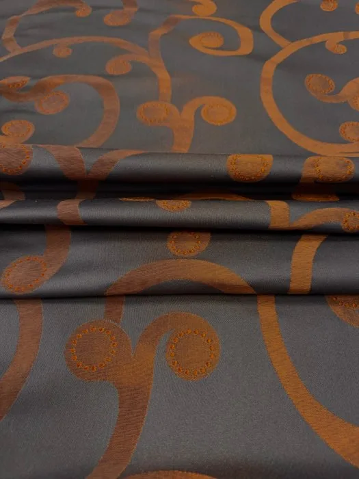 1732★High quality★ Decorative fabric with an arabesque motif in silk. - Textile - 520 cm - 140 cm