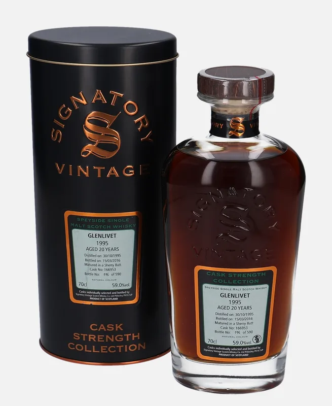 Glenlivet – 1995 20 Year Old Signatory Vintage Scotch Whisky Co. Cask Strength Collection