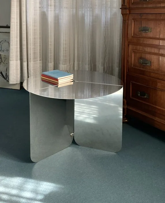 Matteo Giustozzi - Coffee table - "120" - polished stainless steel edition - Stainless steel