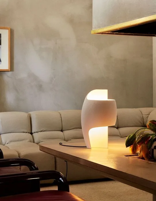 DCW éditions Paris - Thierry Dreyfus - Table lamp - La Lampe B - Plaster, Aluminium