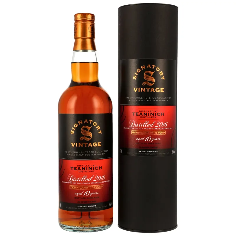 Teaninich – 2016/2026 10 Year Old 1st Fill PX Sherry Casks Finish Un-Chillfiltered Collection