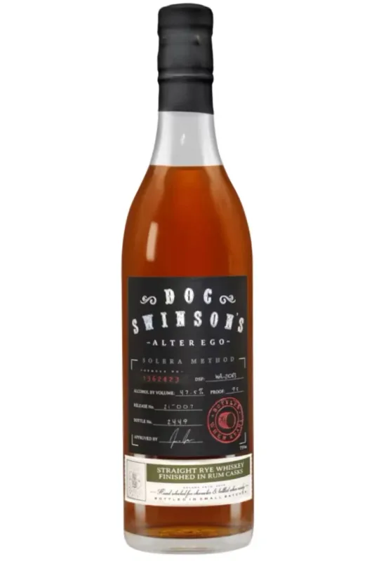Doc Swinson's Alter Ego Solera Method Straight Rye Whiskey Rum Cask Finished (75cl, 47.5%)