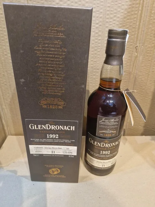 Glendronach 1992 21 years old Oloroso Sherry Butt - Cask no. 145 - b. 2013 - 70cl
