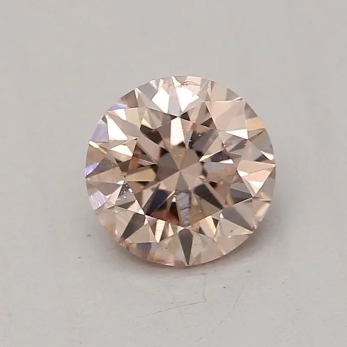 1 pcs Diamond (Natural coloured) - 0.30 ct - Round - Fancy light Brown Pink - I1 - Gemological Institute of America (GIA) - Fancy Light Brown Pink