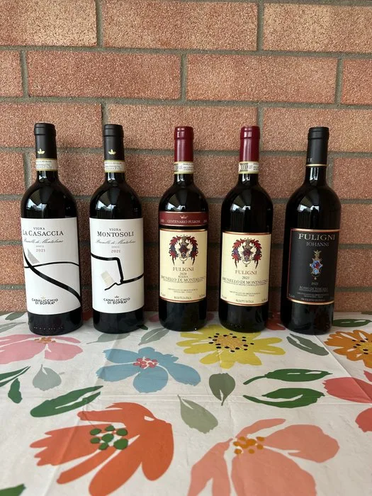 2021 La Casaccia, 2021 Montosoli, 2020 Fuligni Riserva, 2021 Fuligni, 2021 Ihoanni - Brunello di Montalcino DOCG, Brunello - 5 Bottles (0.75L)