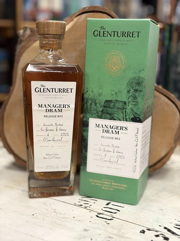 Glenturret – Manager's Dram Release No.3 Ex-Bourbon & Sherry Oak Casks 'Smooth Peated' Bottled 2023 (70cl)