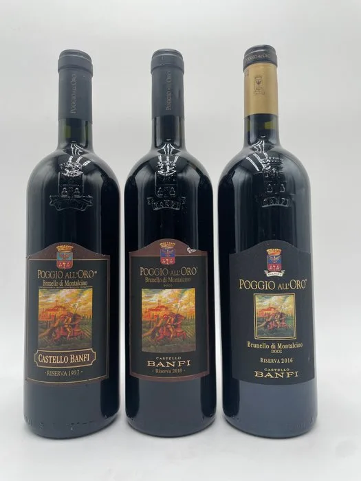 1997, 2010, 1016 Poggio all'Oro, Castello Banfi - Brunello di Montalcino DOCG, Riserva - 3 Bottles (0.75L)