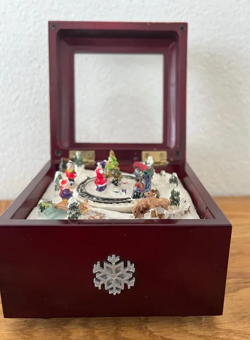 Christmas decoration - Wood - Christmas music box train