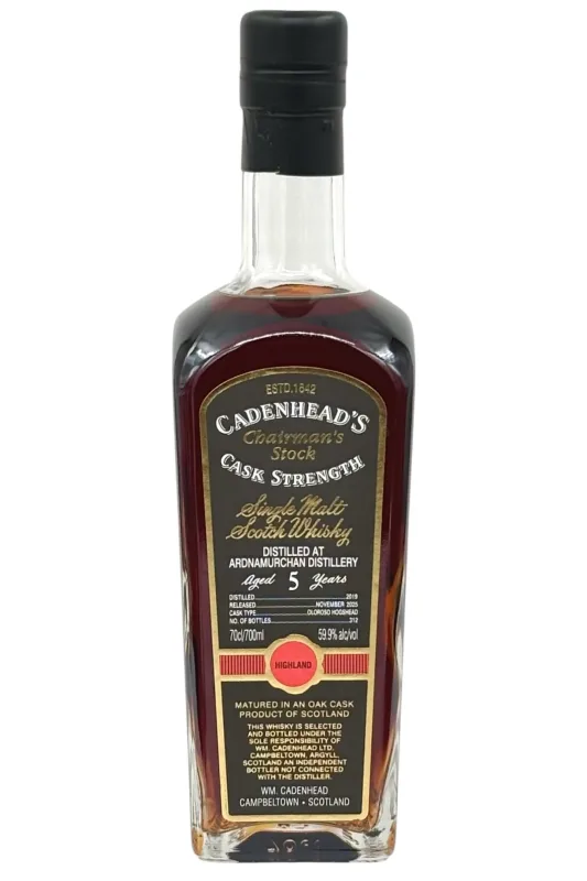 Cadenhead's Chairman's Stock Ardnamurchan 5 Year Old Single Malt Scotch Whisky