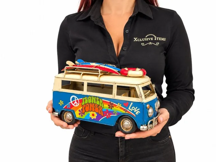 Decorative ornament - Flower Power Bus - Hippy