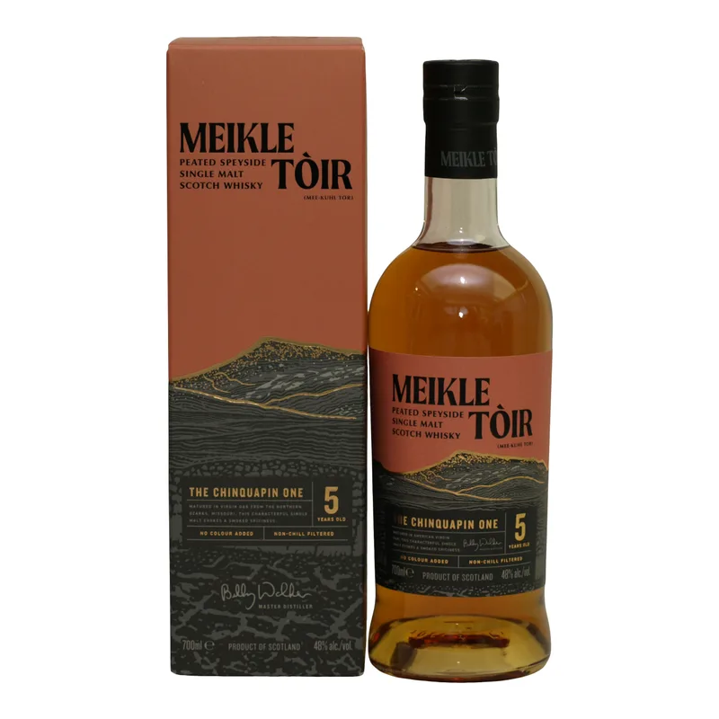 Meikle Tòir The Chinquapin One 5 Year Old Peated Speyside Whisky (70cl, 48%)
