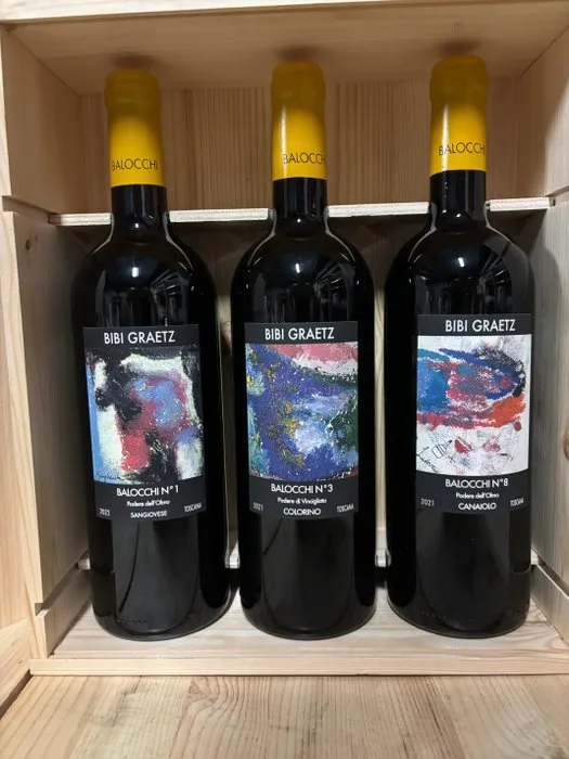 Bibi Graetz 'Balocchi di Colore' No. 1, 3, 8 - Tuscany IGT - 3 Bottles (0.75L)