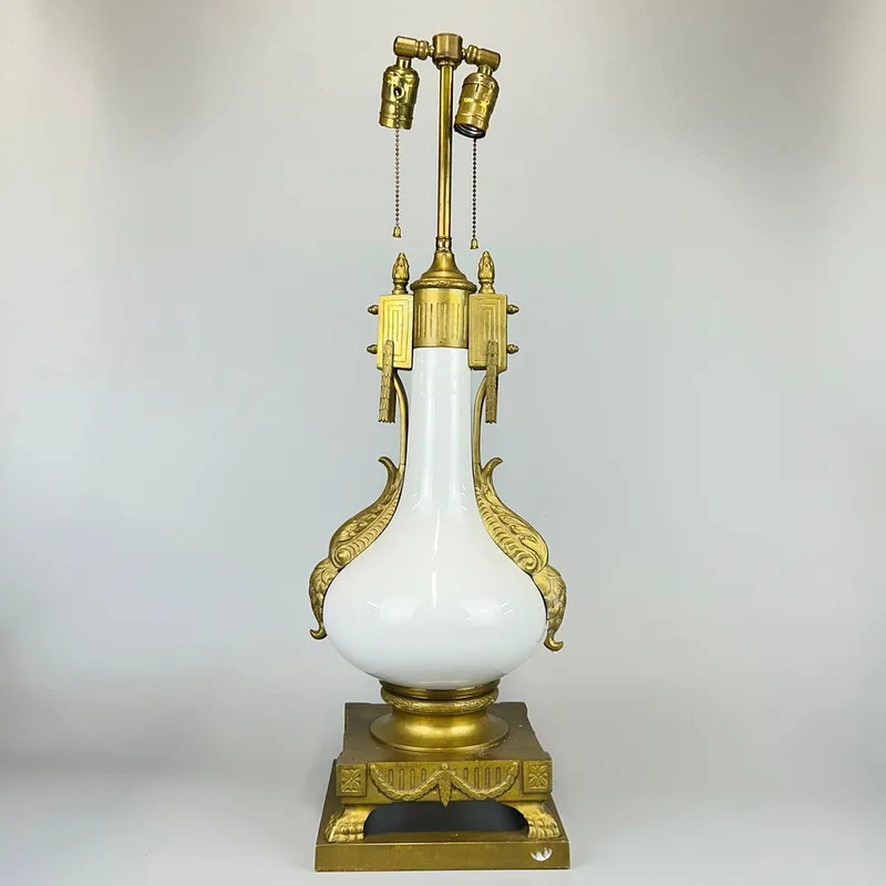 Bronze & Porcelain Table Lamp
