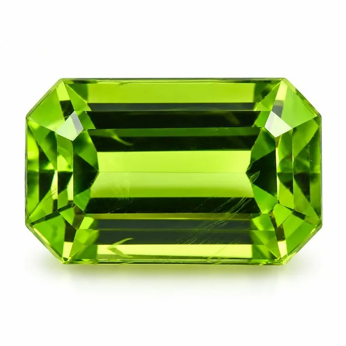1 pcs Bi-colour Peridot - 6.35 ct - International Gemological Institute (IGI)