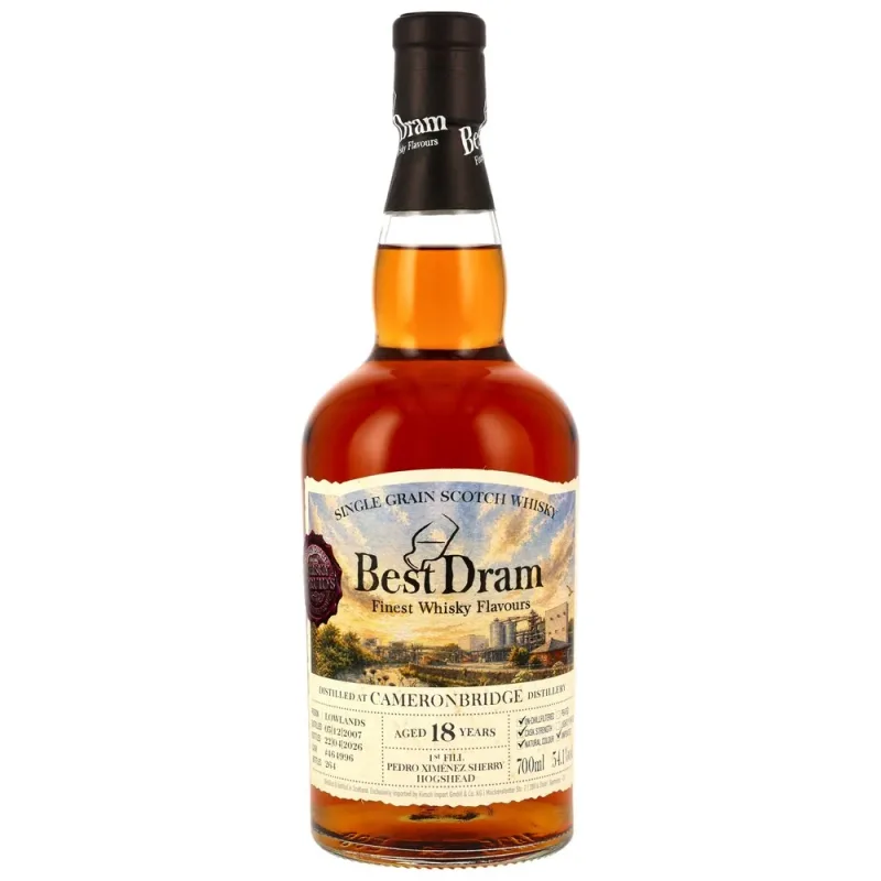 Cameronbridge – 18 Years Old 2007/2026 1st Fill PX Sherry Hogshead Best Dram
