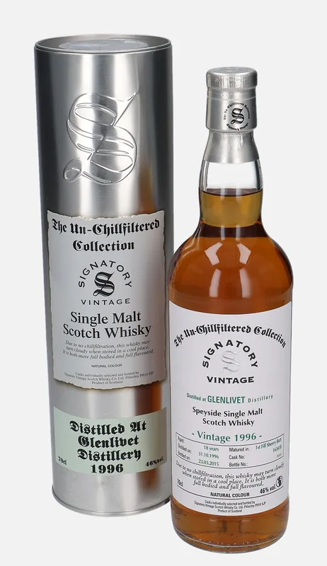 Glenlivet – 1996 18 Year Old Signatory Vintage Scotch Whisky Co. The Un-Chillfiltered Collection