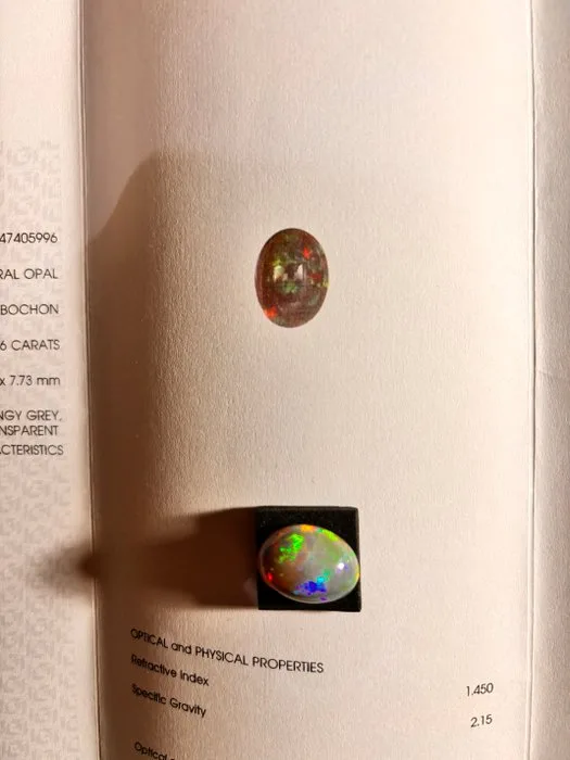 Orange, Grey Opal - 8.26 ct - International Gemological Institute (IGI) - {Rare}