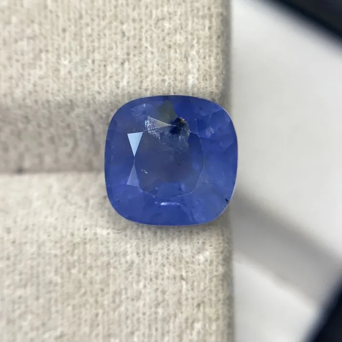 1 pcs Blue Sapphire - 3.26 ct - Bellerophon Gemlab - CEYLON SAPPHIRE