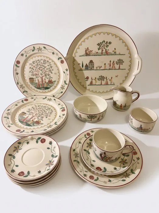 Serving plate (14) - Villeroy&Boch, American Sampler - Porcelain