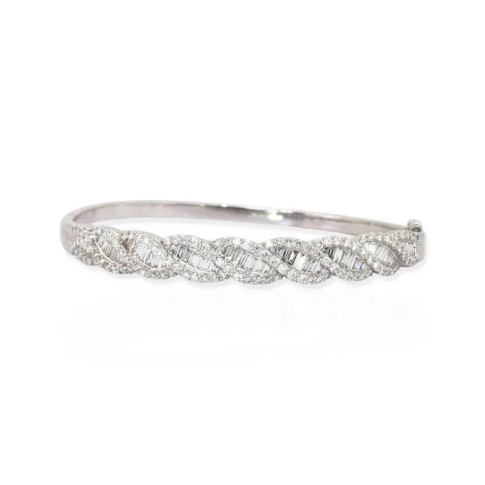 Bracelet - 18 kt. White gold - 3.74ct. tw. Diamond (Natural) - Diamond - IGI Certified Bracelet