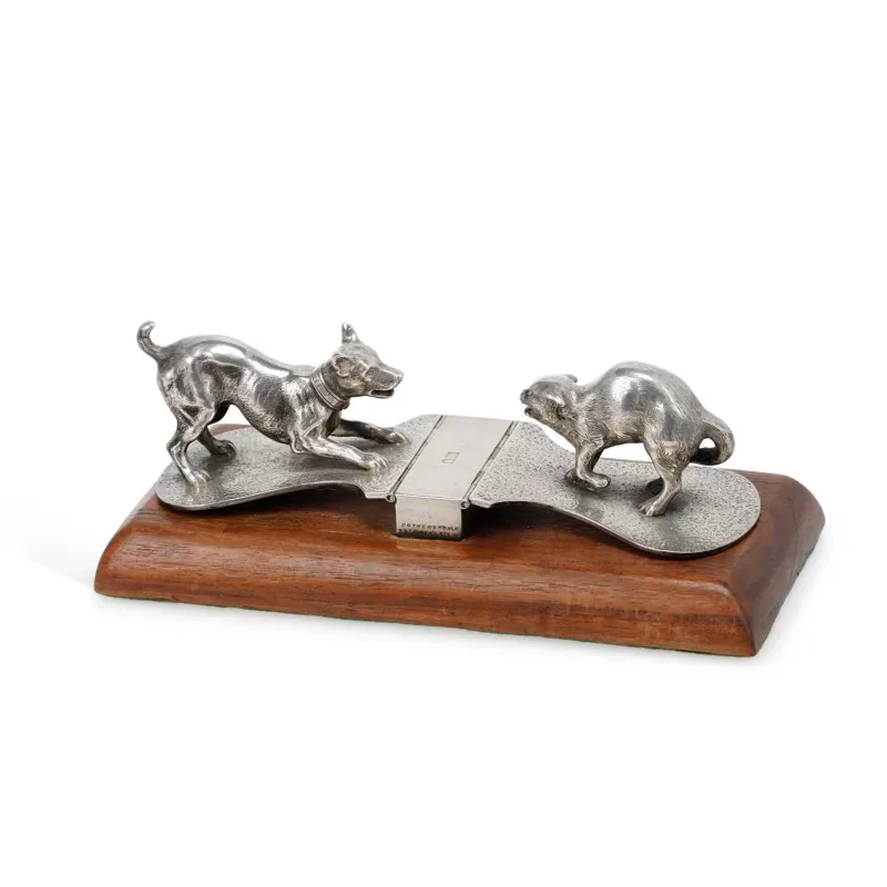 An Edwardian Silver-Mounted Novelty Double Letter Clip by George W