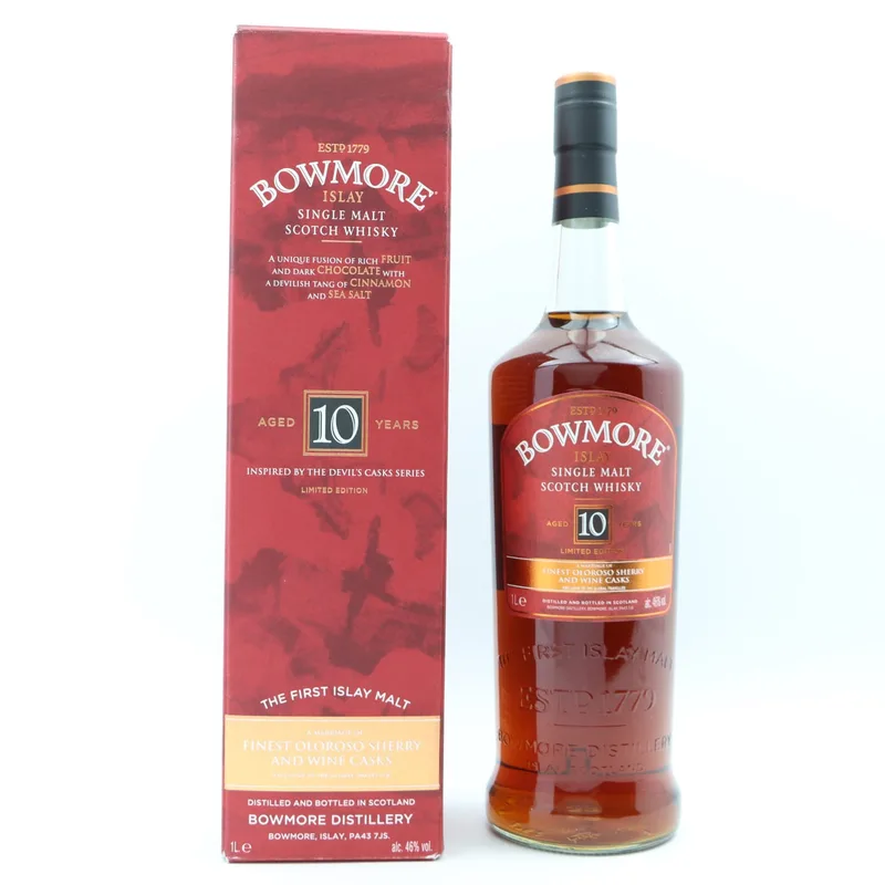 Bowmore – 10 Year Old Devil’s Cask Inspired 1L (1Litre, 46%)